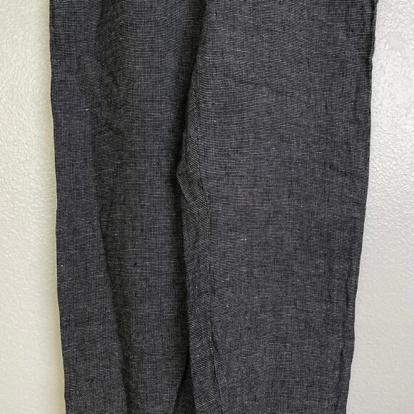 Eileen Fisher Pants Womens XXS Black Organic Linen Tencel Pull On Elastic Waist - Picture 4 of 9
